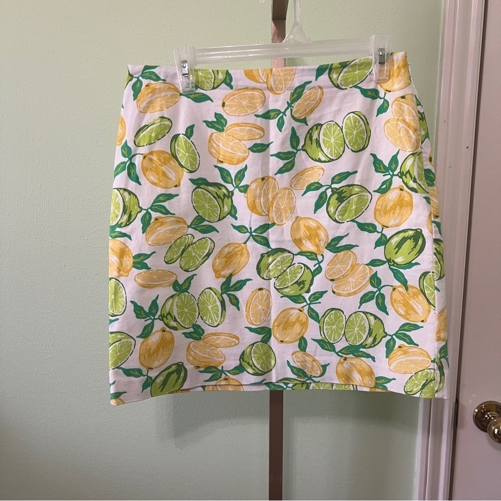 Talbots mini skirt lemons 6